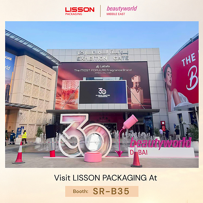 Компания LISSON Packaging блистает на выставке Beautyworld Middle East 2026: демонстрируя комплексные решения в области упаковки косметики.