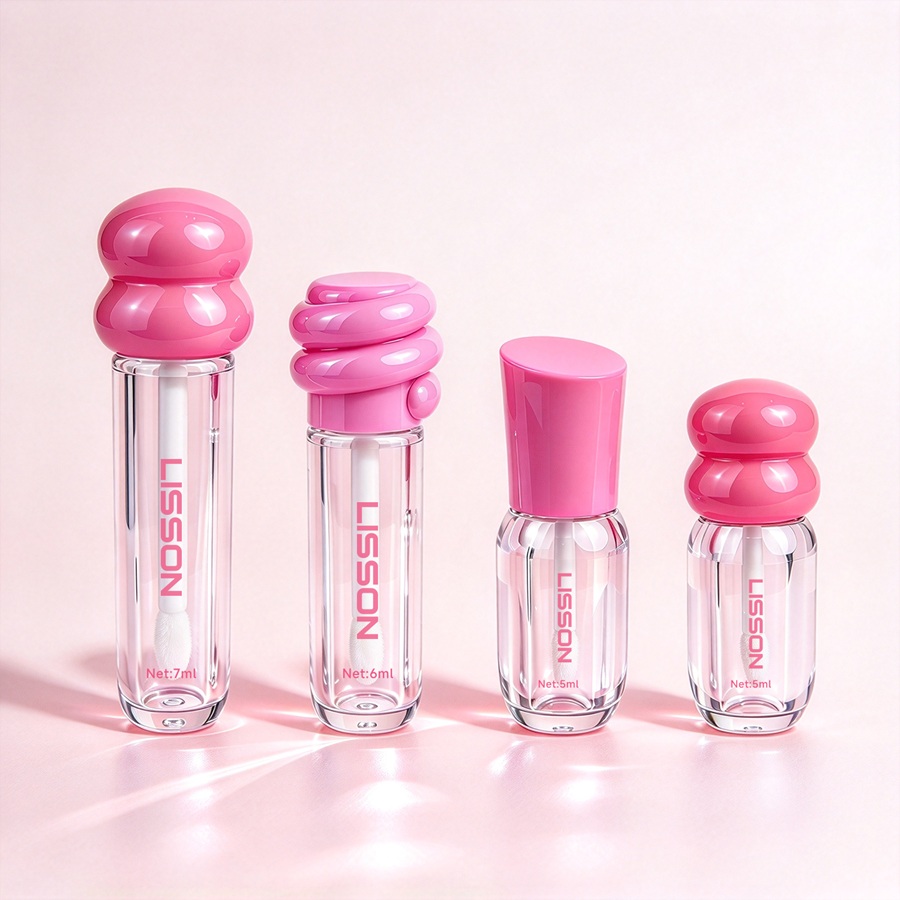 PET Lip Gloss Bottle with Cloud-Shaped Cap